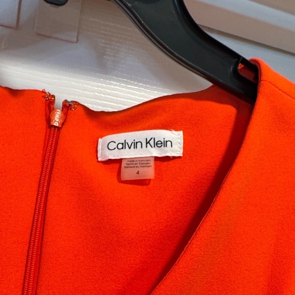 Calvin Klein orange wide-leg jumpsuit - Picture 5 of 7